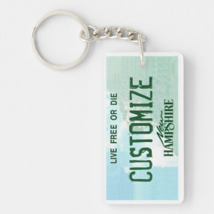 カスタマイズ可能なニューハンプシャーのナンバープレートのkeychain キーホルダー