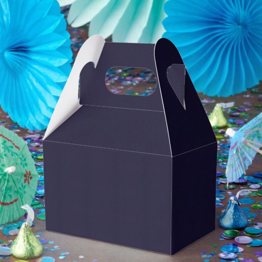 カスタマイズ可能なネイビーシンプルル魅力的な切り妻 フェイバーボックス (パーティー)