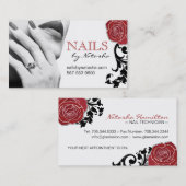 カスタマイズ可能なネイリストの名刺 予約カード (正面/裏面)