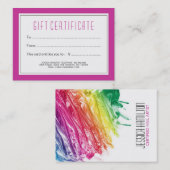 カスタマイズ可能なネイルサロンのギフト券 割引カード (正面/裏面)