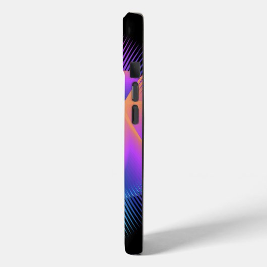 カスタマイズ可能なネオングラデーション光学錯覚デザイン Case-Mate iPhoneケース (裏面 / 左)