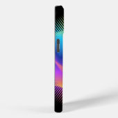 カスタマイズ可能なネオングラデーション光学錯覚デザイン Case-Mate iPhoneケース (裏面 / 右)