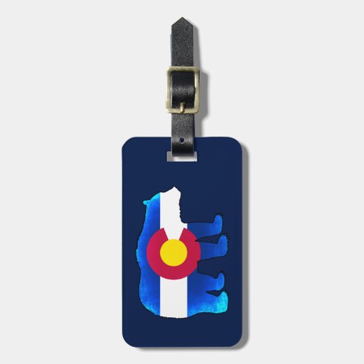 カスタマイズ可能なネオンコロラドフラグに荷物タグが付いています ラゲッジタグ (正面縦)