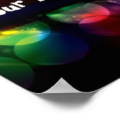 カスタマイズ可能なネオンサークルのライトエフェクト背景 ポスター (角)