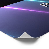 カスタマイズ可能なネオンライトビニールレコードポスター ポスター (角)