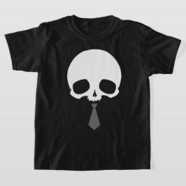 カスタマイズ可能なネクタイ付きドクロ Tシャツ