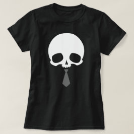 カスタマイズ可能なネクタイ付きドクロ Tシャツ