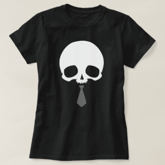 カスタマイズ可能なネクタイ付きドクロ Tシャツ