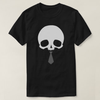 カスタマイズ可能なネクタイ付きドクロ Tシャツ