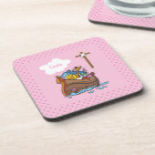 カスタマイズ可能なノアのアークバプテスマ、ガールピンク コースター (左側)
