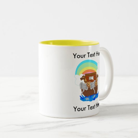 カスタマイズ可能なノアの箱舟 ツートーンマグカップ (正面右)