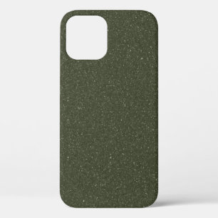 カスタマイズ可能なノイズ効果モスグリーンiPhoneケース iPhone 12 Proケース