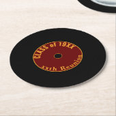 カスタマイズ可能なノスタルジックなクラスの懇親会コースター ラウンドペーパーコースター (アングル)