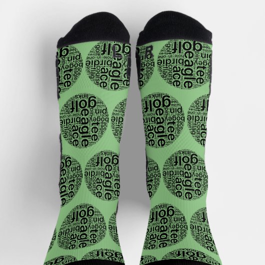 カスタマイズ可能なノベルティゴルフをテーマにしたクルーソックス ソックス (上部)