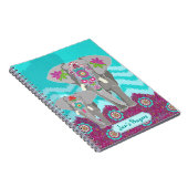 カスタマイズ可能なノート-象のフェスティバル ノートブック (右側)