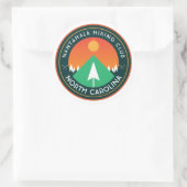 カスタマイズ可能なハイキングクラブマウンテンパッチクラシックr ラウンドシール (バッグ)