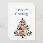 カスタマイズ可能なハイゲスカンジナビアのミニマリスト シーズンカード (正面/裏面)