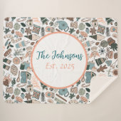 カスタマイズ可能なハイゲファミリーブランケット シェルパブランケット (正面(横))