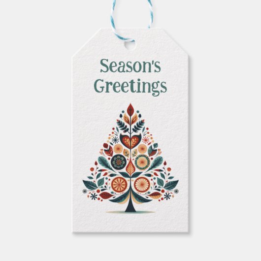 カスタマイズ可能なハイゲミニマリストクリスマス ギフトタグ (正面)