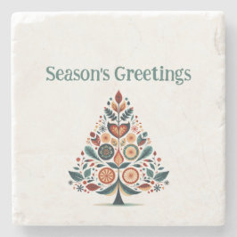 カスタマイズ可能なハイゲミニマリストクリスマス ストーンコースター