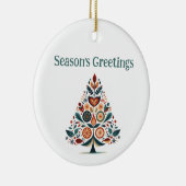 カスタマイズ可能なハイゲミニマリストクリスマス セラミックオーナメント (右)