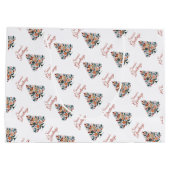 カスタマイズ可能なハイゲミニマリストクリスマス ラージペーパーバッグ (裏面)