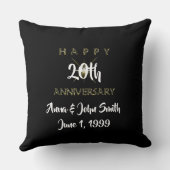 カスタマイズ可能なハッピーアニバーサリースターリー クッション (裏面)