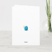 カスタマイズ可能なハッピーイースターカードバ絵画ニーの卵 カード (裏面)