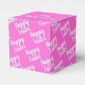 カスタマイズ可能なハッピーイースターピンク フェイバーボックス (正面サイド)