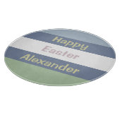 カスタマイズ可能なハッピーイースター文字 カッティングボード (角)