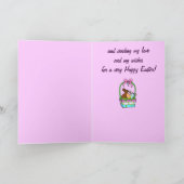 カスタマイズ可能なハッピーイースターEggs、Bunny、Bow シーズンカード (内部)