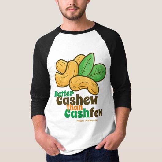 カスタマイズ可能なハッピーカシューデー Tシャツ (正面)