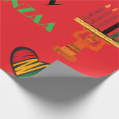 カスタマイズ可能なハッピークワンザ ラッピングペーパー (角)