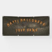 カスタマイズ可能なハッピーハローウィンバナー 横断幕 (横)