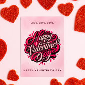 カスタマイズ可能なハッピーバレンタインデー挨拶 シーズンカード