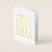 カスタマイズ可能なハッピーバレンタインデー赤いハート モダン 箔カード (正面)