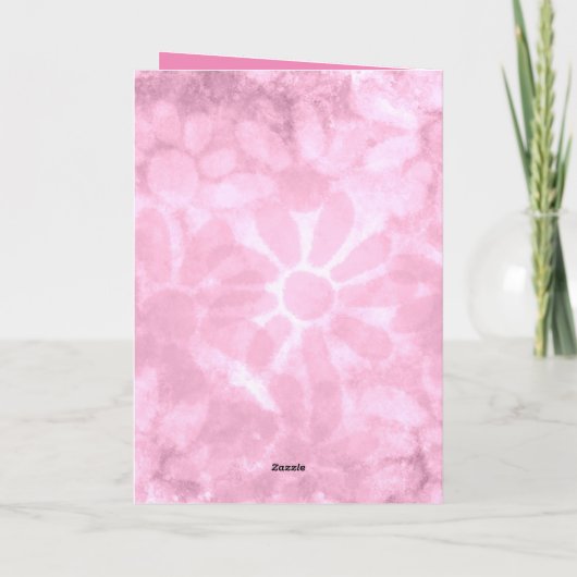 カスタマイズ可能なハッピーバースデーお洒落フローラカード カード (裏面)