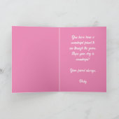 カスタマイズ可能なハッピーバースデーお洒落フローラカード カード (内部)