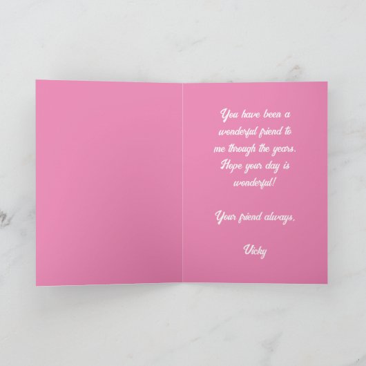 カスタマイズ可能なハッピーバースデーお洒落フローラカード カード (内部)