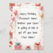 カスタマイズ可能なハッピーバースデーカードパーソナライズされた- シーズンカード (正面/裏面)