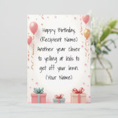 カスタマイズ可能なハッピーバースデーカードパーソナライズされた- シーズンカード (スタンド正面)