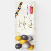 カスタマイズ可能なハッピーバースデーバナー2 横断幕 (縦)