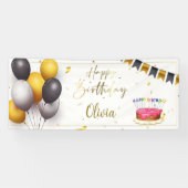 カスタマイズ可能なハッピーバースデーバナー2 横断幕 (横)