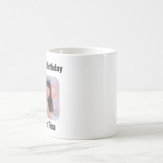 カスタマイズ可能なハッピーバースデーマグ コーヒーマグカップ (中央)