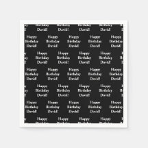 カスタマイズ可能なハッピーバースデー文字 |黒と白