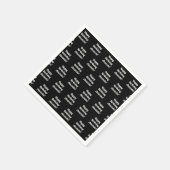 カスタマイズ可能なハッピーバースデー文字 |黒と白 スタンダードカクテルナプキン (角)