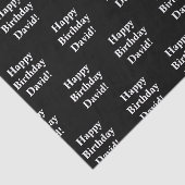 カスタマイズ可能なハッピーバースデー文字 |黒と白 薄葉紙 (詳細)