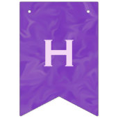 カスタマイズ可能なハッピーバースデー紫パーティーバナー バンティングフラッグ (第2の旗)