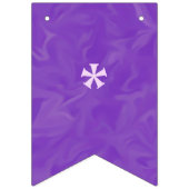 カスタマイズ可能なハッピーバースデー紫パーティーバナー バンティングフラッグ (第1の旗)