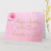 カスタマイズ可能なハッピーバースデー義母カード カード (黄色い花)